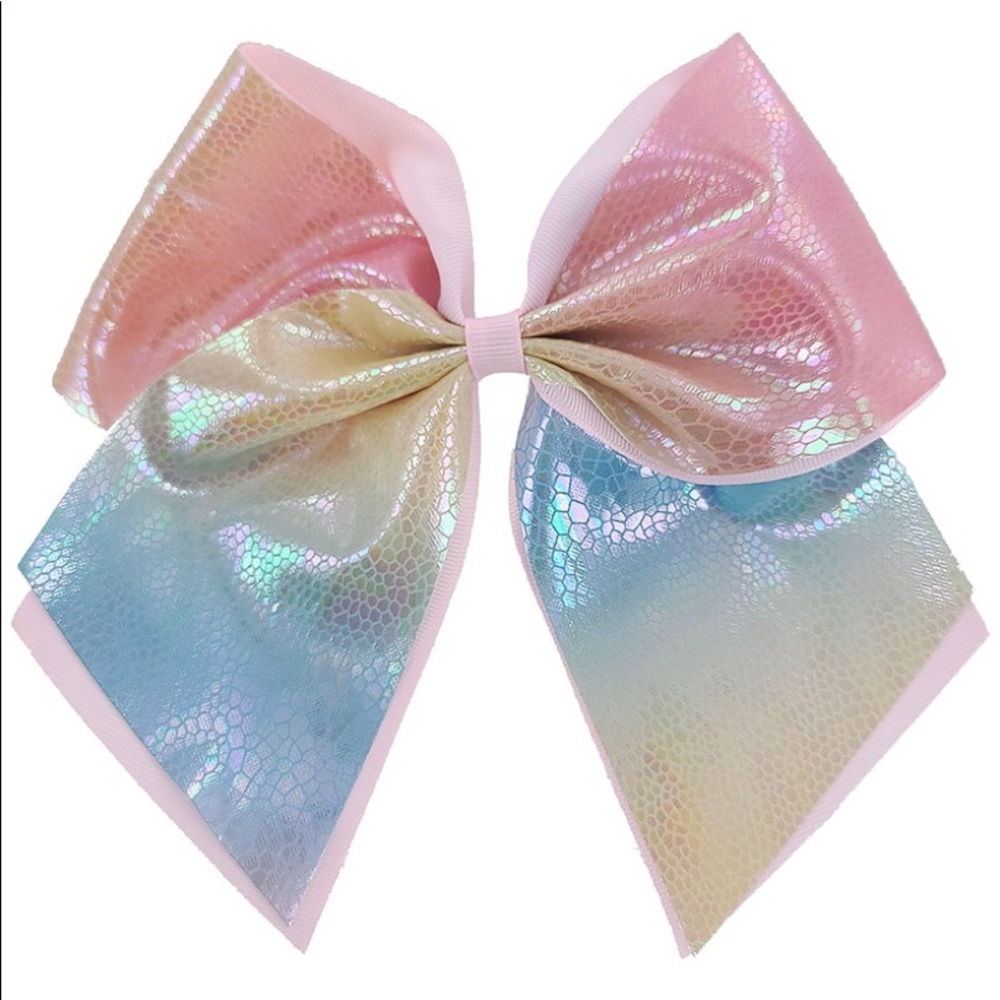 Pastel Multi Color Metallic Cheer Bows